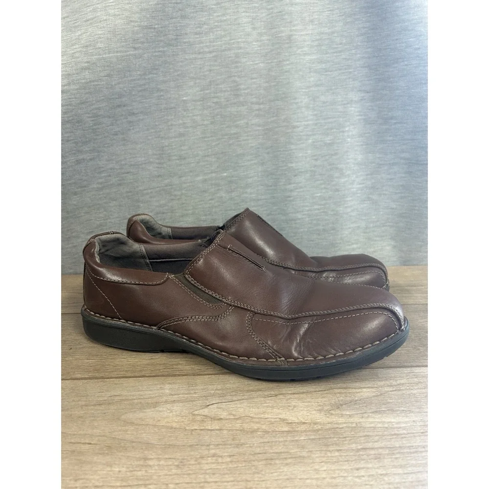 Clarks Men's Escalade Step Brown Leather Loafers Size 12M